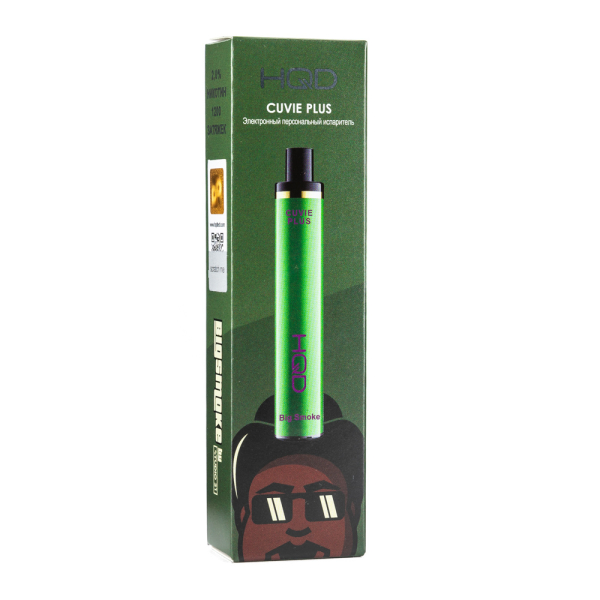 Одноразовая электронная сигарета HQD Cuvie Plus Big smoke 1200 затяжек в Краснодаре