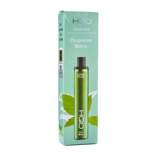 Одноразовая электронная сигарета HQD Cuvie Plus Ice Mint (Ледяная Мята) 1200 затяжек в Краснодаре