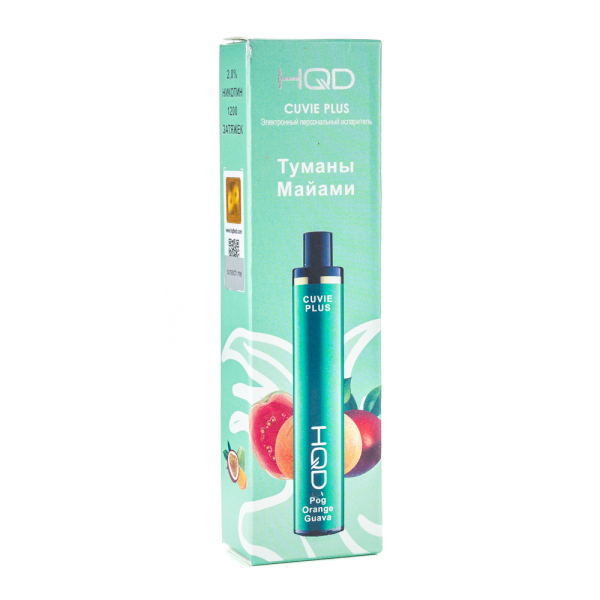 Одноразовая электронная сигарета HQD Cuvie Plus Orange Guava (Туман Майами) 1200 затяжек в Краснодаре