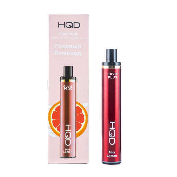 Одноразовая электронная сигарета HQD Cuvie Plus Pink Lemon (Розовый Лимонад) 1200 затяжек в Краснодаре