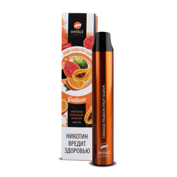 inHale Guliver Hard Orange Passion Fruit Guava (Апельсин Маракуйя Гуава) 1500 затяжек в Краснодаре