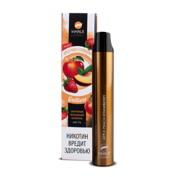 inHale Guliver Hard Strawberry Peach Apple (Яблоко Персик Клубника) 1500 затяжек в Краснодаре