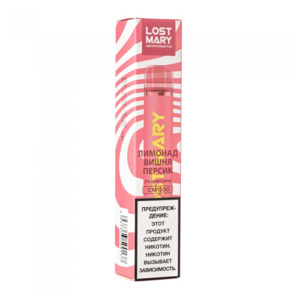 Lost Mary Cherry Peach Lemonade Лимонад вишня персик, 1500 тяг в Краснодаре