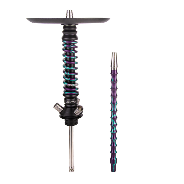 Кальян Mamay Customs Coilover Mini  Чёрный Фиолетовый/бирюзовый Сплеш в Краснодаре