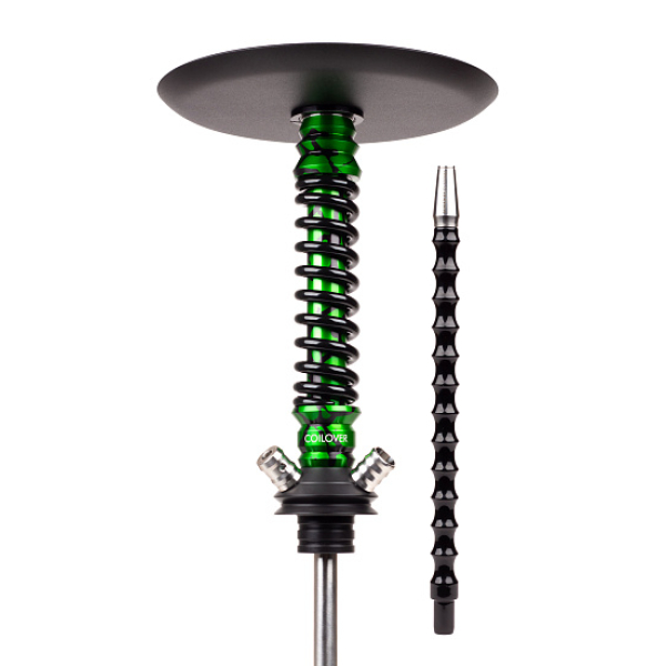 Кальян Mamay Customs Coilovers Mini Anod Green Splash Черный Глянец в Краснодаре