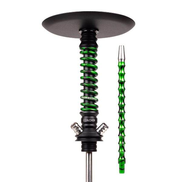 Кальян Mamay Customs Coilovers Mini Anod Черный Матовый Green Splash в Краснодаре